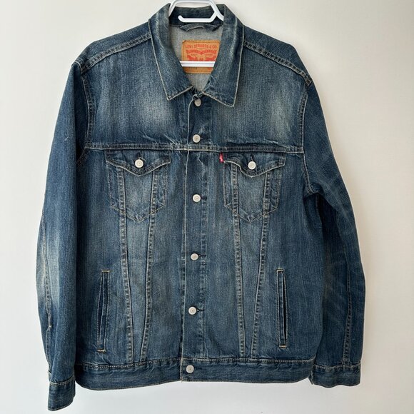 Levi's Other - Levi's Blue Denim Trucker Jean Jacket Stretch 72334 Men’s Size 2XL